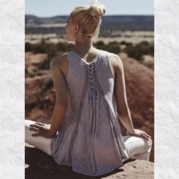 Anthropologie Tops - Akemi + Kin Anthropologie Lace Up Back Tank Top Size Large